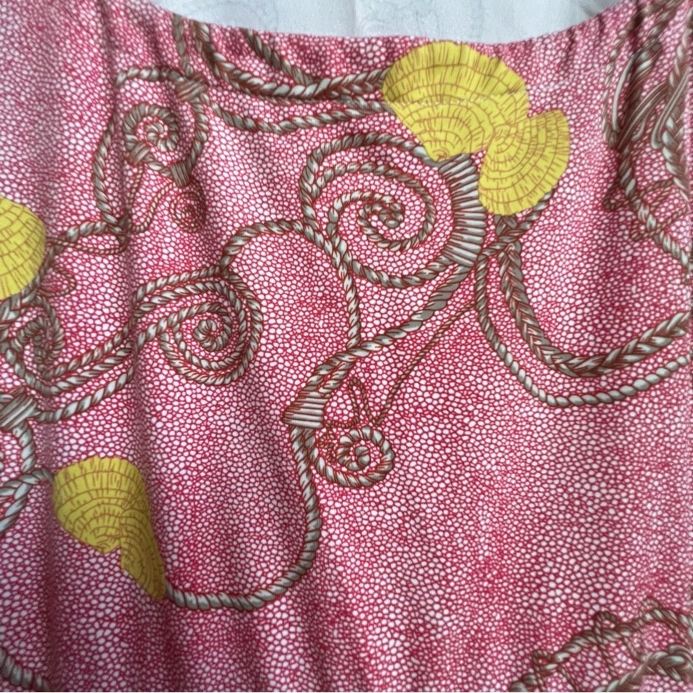 J. McLaughlin XS Seashell Rope Scroll Catalina Cloth Emma Dress Red Coastal - Picture 5 of 12